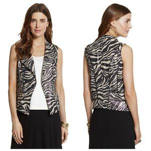 Chico's Foiled Zebra Print Vest